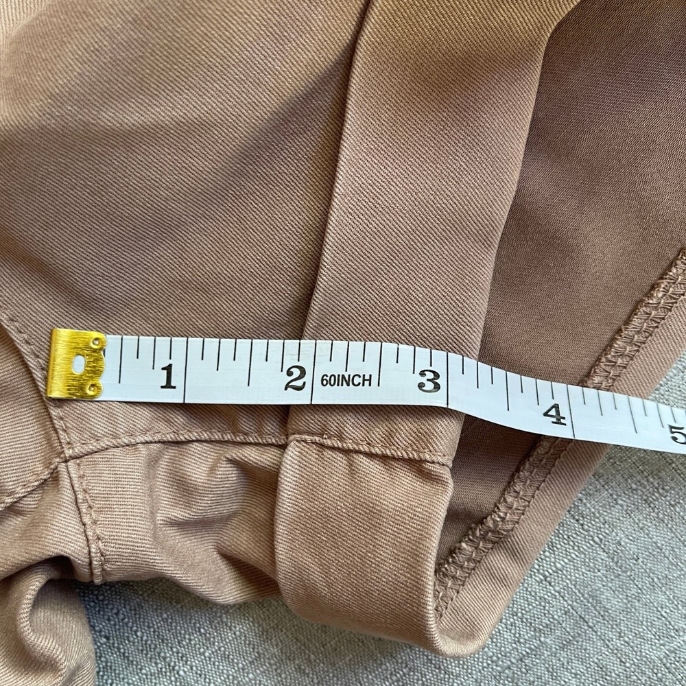KAOS Jeans Chino Stretch Short 3" Women Size 31 Mauvey Camel Tan Made in Italy - Picture 6 of 9